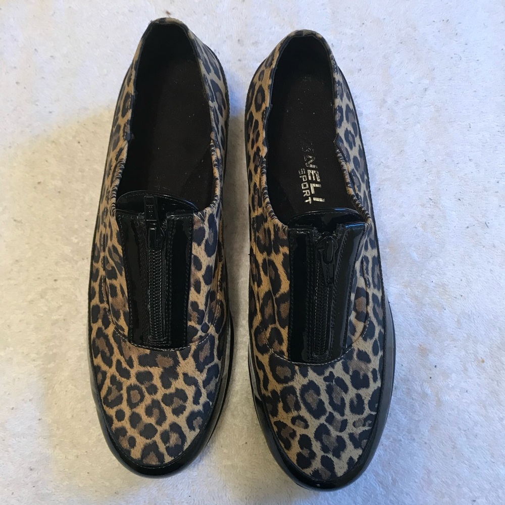 Vaneli Sport Aimee Leopard Print Loafers